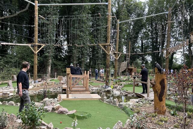 The golf and aerial assault course at Iron Pitt Woods