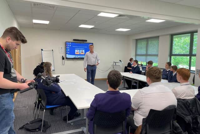 Students took part in a media training day hosted by East Midlands Academy Trust