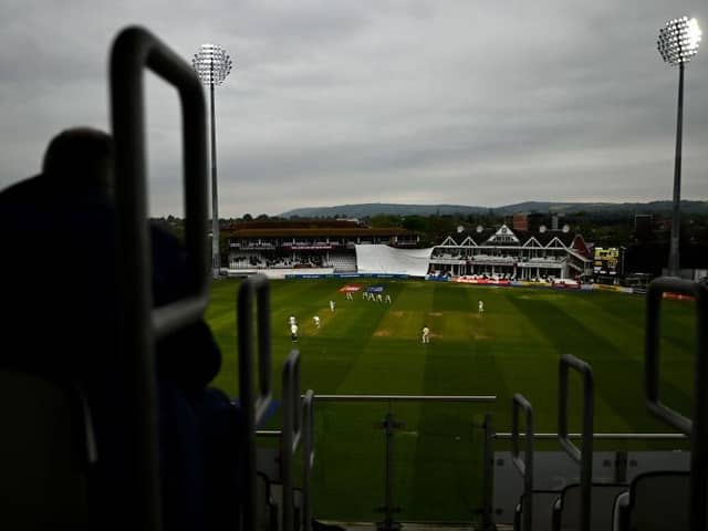 It was a gloomy old day in Taunton where Northants made 137 for four on day one of their match with Somerset (Photo by Harry Trump/Getty Images)