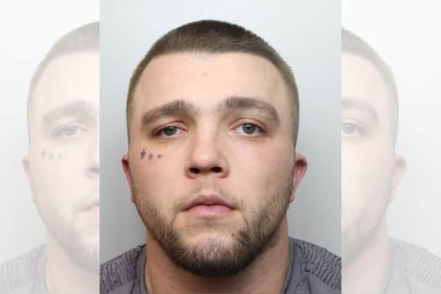 Lewis Buckland from Corby is behind bars for serious domestic violence. Image: Northants Police / National World