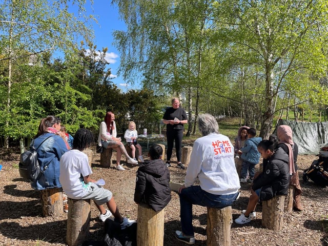 Nourishing Connections outdoors class with UON Associate Professor Dr Emma Whewell.