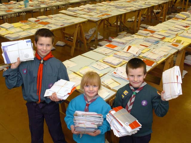 Blast from the past -  Scouts in 2008 in the Scoutpost sorting office/Northants Telegraph