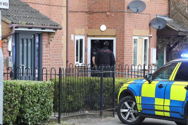 Armed police at the scene