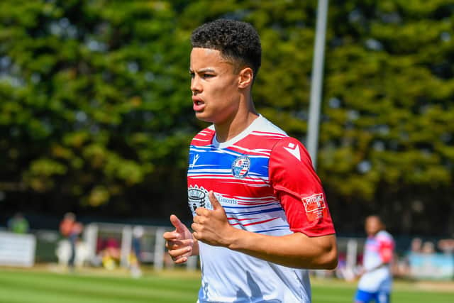 AFC Rushden & Diamonds full-back Courtney Lashley has joined Wellingborough Town on loan for the rest of the season. Picture by Hawkins Images
