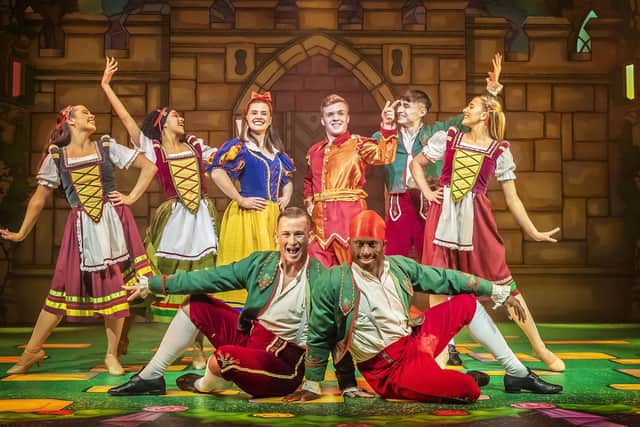 Members of the cast of Snow White and the Seven Dwarfs (photo: Pamela Raith)