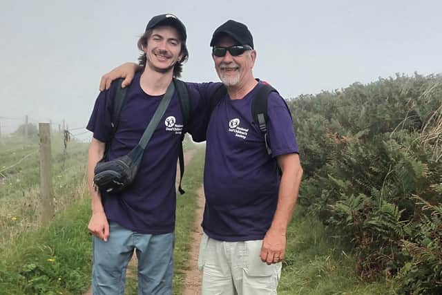 Owen and Steve Toop on one of their charity walks//UGC