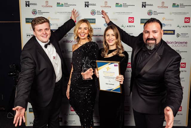 Pictured left to right: Jayden Whitworth, Danielle Redgate, Natalia White and Daniel McNerney of See Limited with their Sustainability award