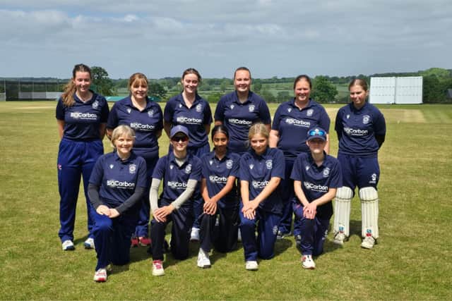 Pictured are the players of Kettering Town Women’s Cricket Team wearing their sponsorship kit provided courtesy of See Limited