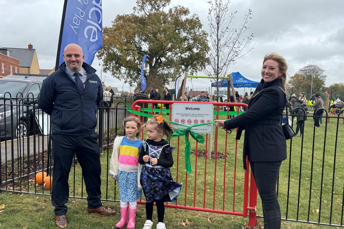 Towcester Sign Play area opens at Towcester development