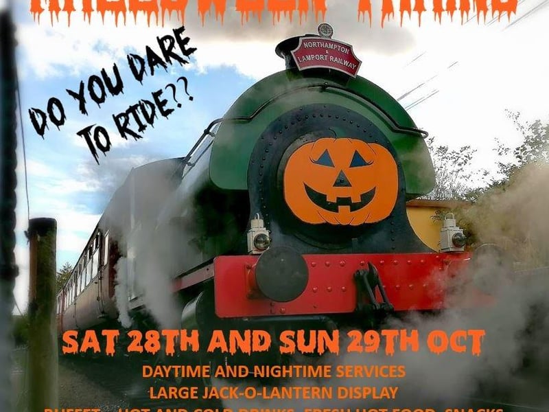 The railway has 'trick or treat' daytime trains running on October 28 and 29 and also and after dark 'fright night' trains on October 28.
The trains will be decorated for Halloween and fancy dress is encouraged.
Visit the railway's website to book tickets.