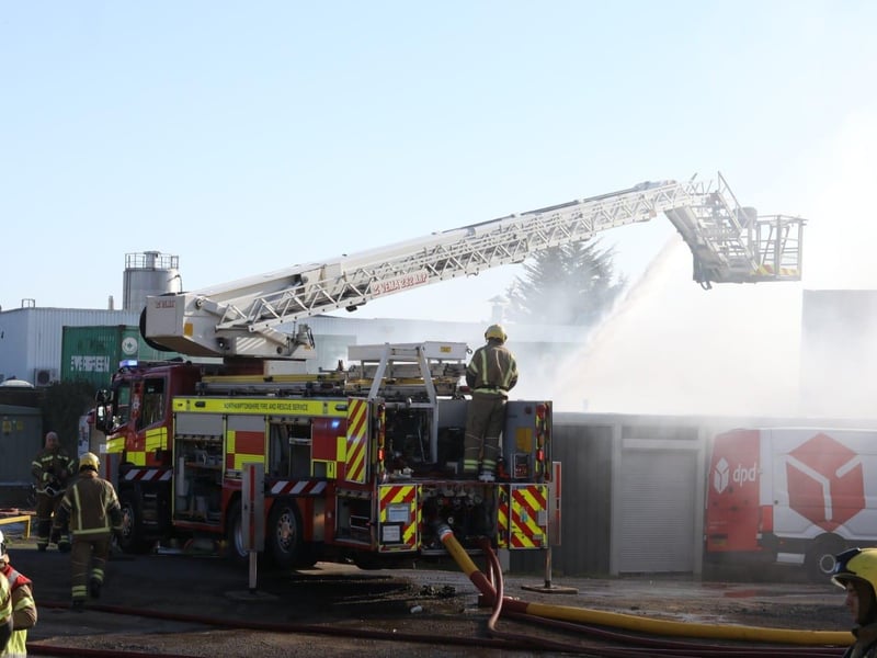Factory fire Corby, Princewood Road