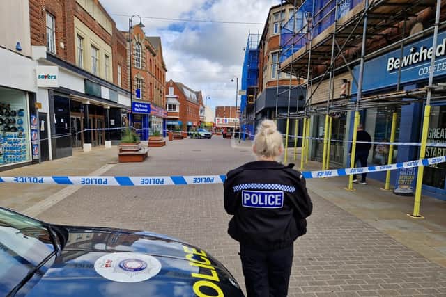 Police at the scene