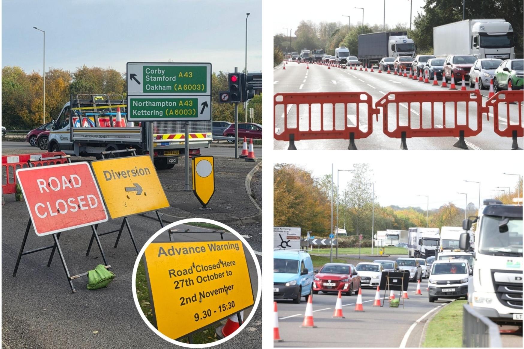 Kettering to Corby A43 road closure traffic jams cause ‘frustration and stress’ for drivers