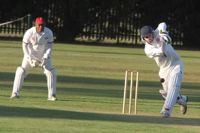 Action from Carrib United's 119-run win over Old Northamptonians IIIs in NCL Division Four (Picture: Finbarr Carroll)