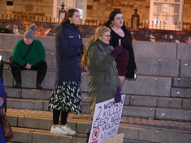 Reclaim the night march against domestic violence Kettering:women's march Kettering