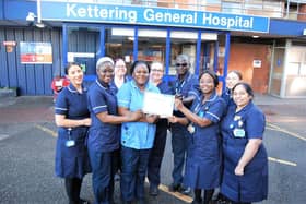 International nurses and members of the practice development team with the quality award