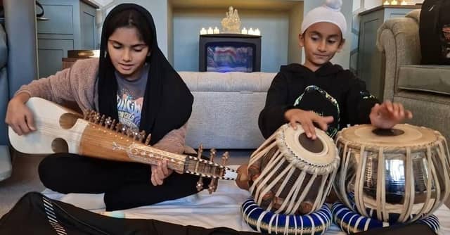 The children played and sang beautifully for the Diwali celebrations in the home
