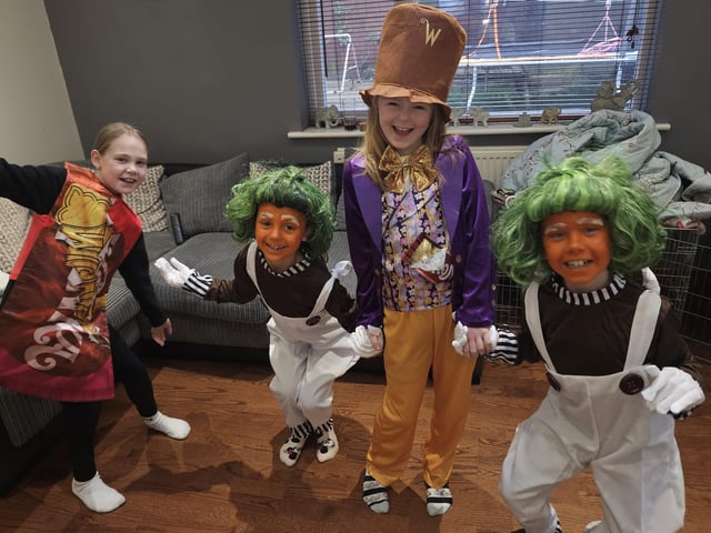 Kirsty Morris sent in this ensemble from Charlie and the Chocolate Factory