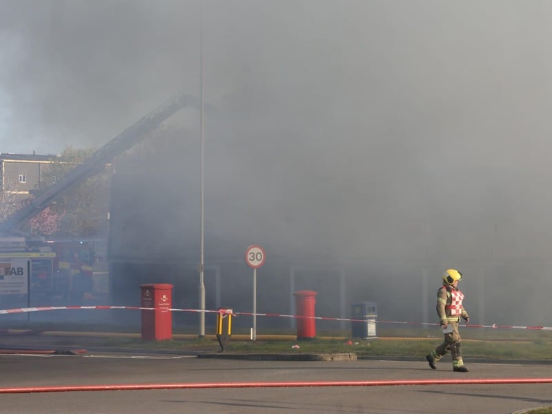 Factory fire Corby, Princewood Road