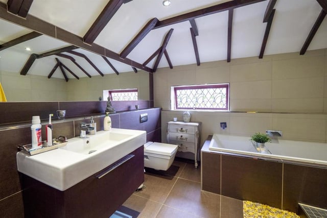 The two bed property has a luxury bathroom suite.