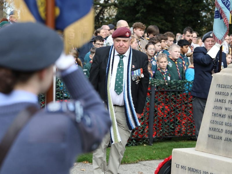 Corby RBL Remembrance Sunday parade and service at Corby War Memorial/