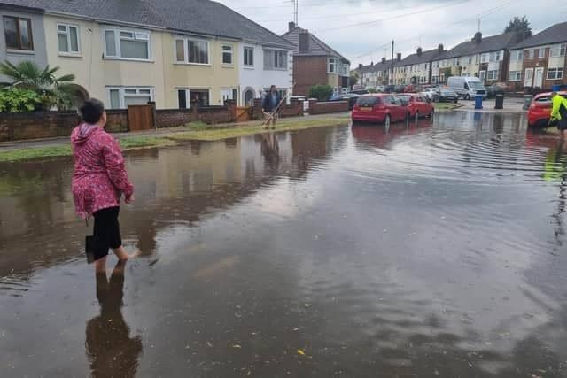 Residents in Silverwood Road at the junction with Summerfield Road in Kettering