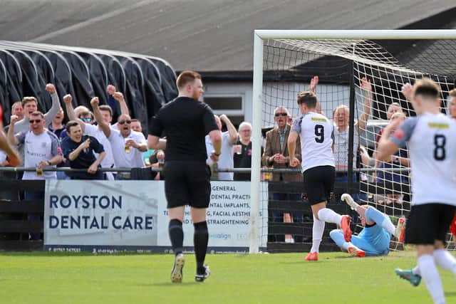 Royston celebrate one of their four goals (Picture: Peter Short)