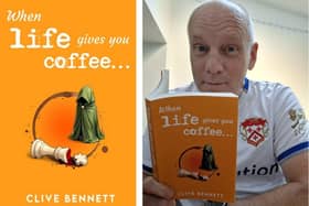 Clive Bennett with his debut novel 'When life gives you coffee...'/Clive Bennett