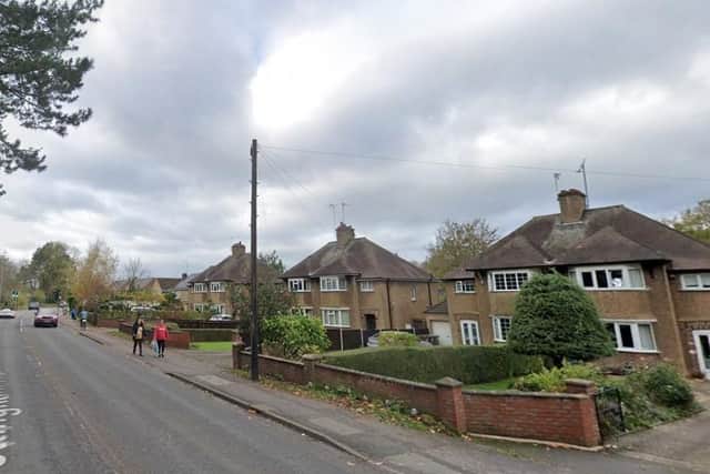 The house sits at the end of a row of pebbledash homes built in the 1930s