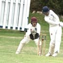 Wicket-taking action from the NCL Division Four clash between St Crispin and Burton Latimer IIs (Picture: Finbarr Carroll)