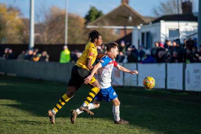 Action from AFC Rushden & Diamonds' 2-0 home loss to Alvechurch on Saturday. Picture by Hawkins Images
