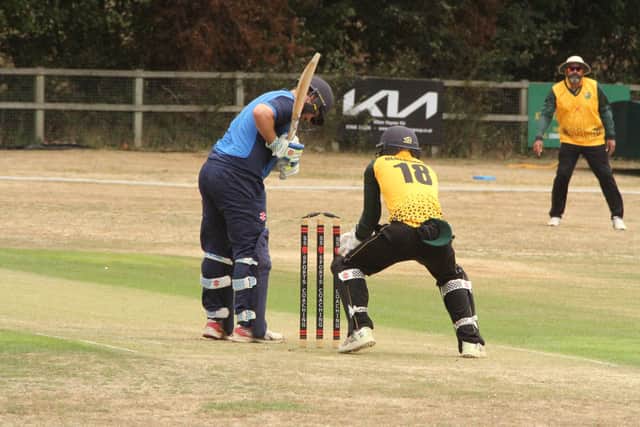 Wollaston's Mark Ralph is bowled for 20 by Shahid Yousaf but it was Wollaston who had the last laugh as they claimed an 83-run win at Stony Stratford