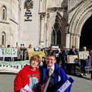 Lucy Hennessy and Marion Turner-Hawes from Wellingborough Walks Action Group outside the Royal Courts of Justice in London/National World