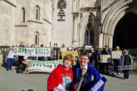 Lucy Hennessy and Marion Turner-Hawes from Wellingborough Walks Action Group outside the Royal Courts of Justice in London/National World