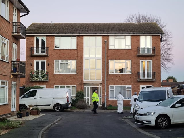 Police remain at the scene