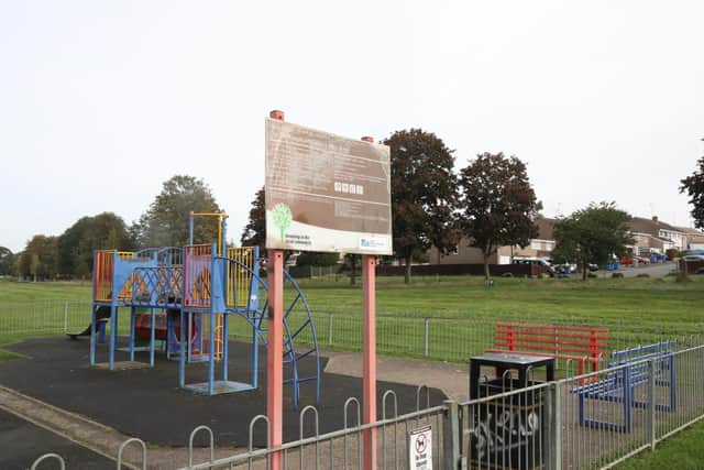 The play area is in a poor condition