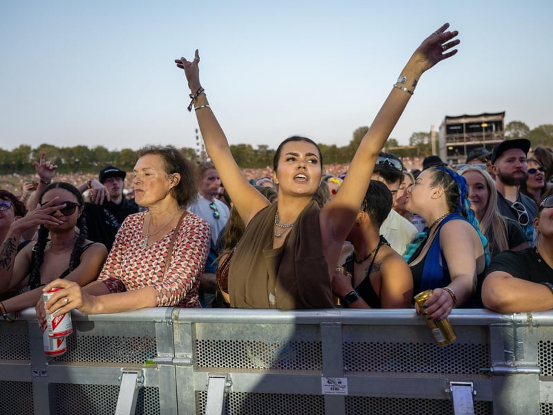 Fans watching acts perform at Tribes Unite at The National Bowl in Milton Keynes on Saturday, August 9, 2025. Photo by David Jackson.