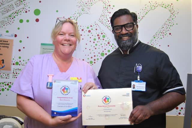Louise Johnson with Prof Ganesh Baliah