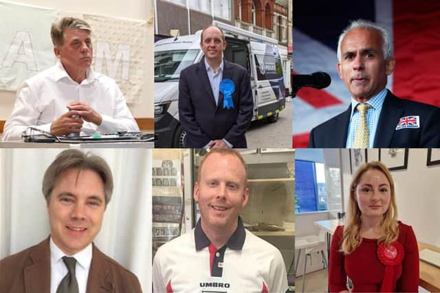 The candidates for Wellingborough and Rushden on July 4