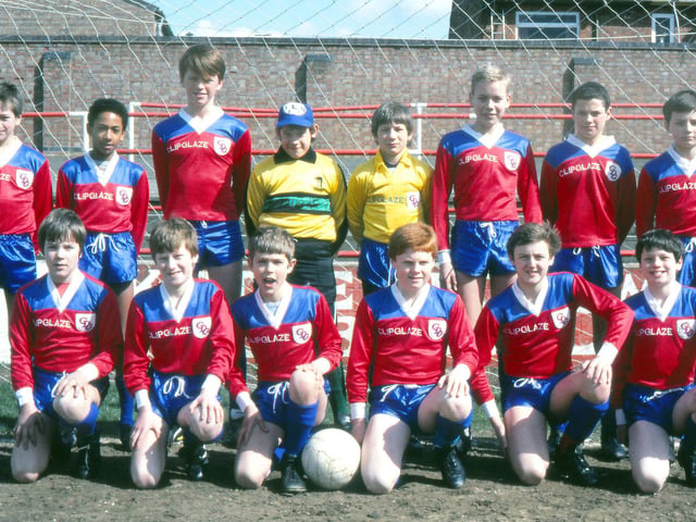 Ise Lodge FC 1984 featuring a young Sean Dyche front row fourth from the left
