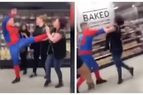 McDonald was dressed as Spiderman when he launched an attack on the Asda worker in July 2021