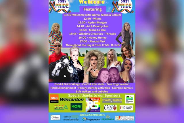 Corby Pride poster