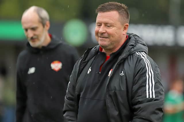 Kettering Town boss Andy Leese saw his side kick-off pre-season with a 2-0 win at Newport Pagnell Town. Pictures by Peter Short