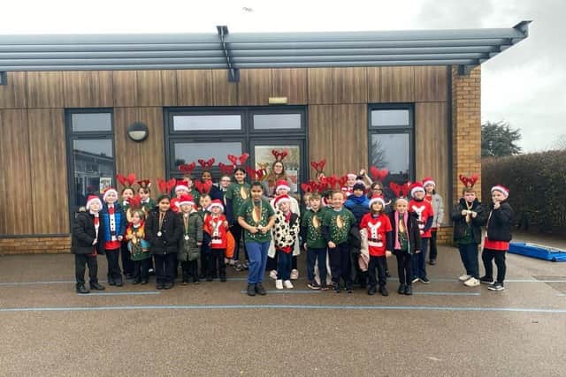 Pupils across Northampton took part in the DRET Santa and Reindeer run