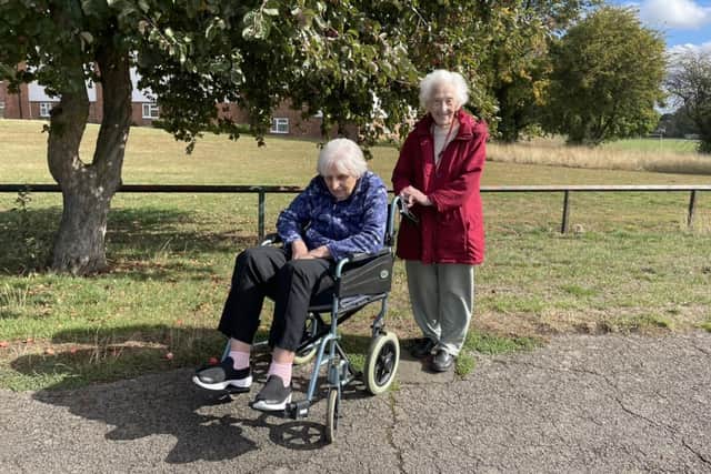 Duke's Court residents on a walk
