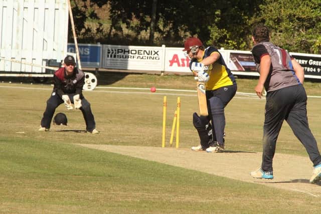A Finedon Dolben 2nd batsman is bowled during the NCL T20 Cup final