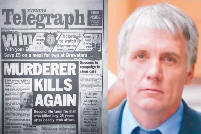 Billy Ferris, who savagely murdered Alan Thompson in Corby in 1977, has died. Image: How we reported the news of Ferris's second killing in 2003. Image: NW