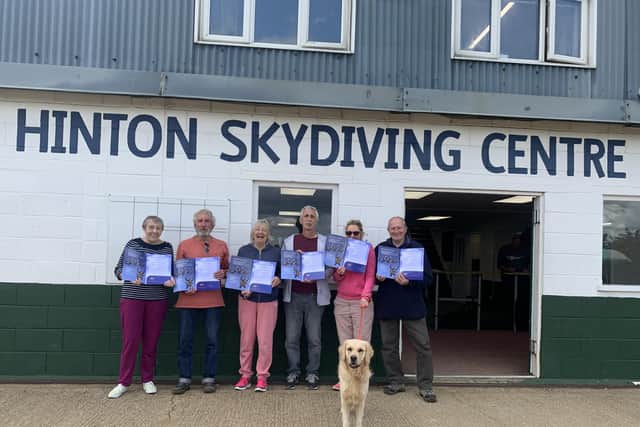 People from Golden Years took part in a skydive in support of Cransley Hospice in the summer