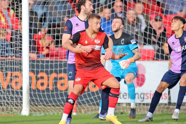 Sam Bennett has signed a deal that will keep him at Kettering Town for the rest of this season and the 2023/24 campaign. Picture by Peter Short