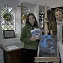 Old Friends, artist Ophelia Redpath and author Artem Mozgovoy at the Higham Ferrers Arts Weekend